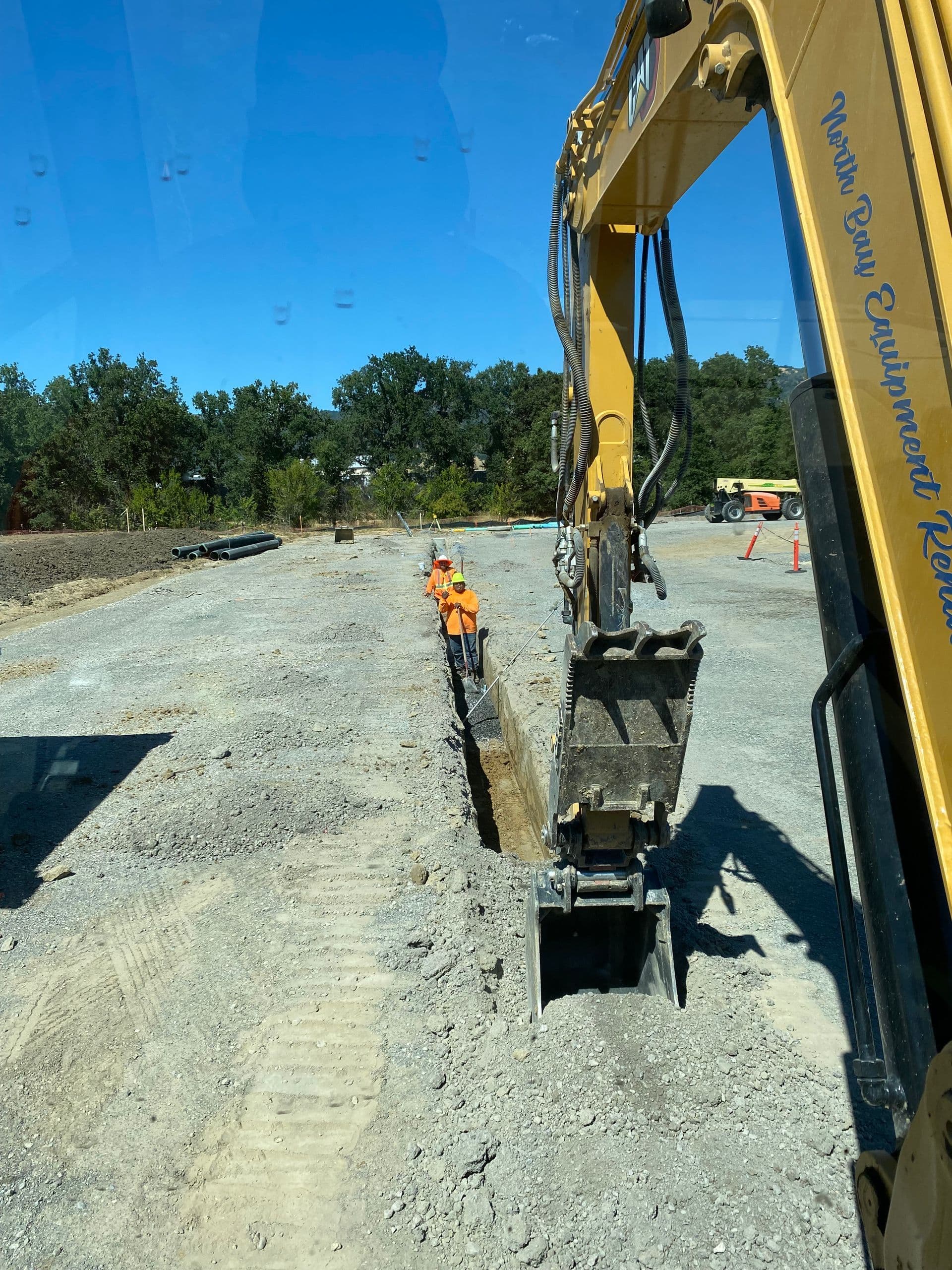 Crew working on storm drain