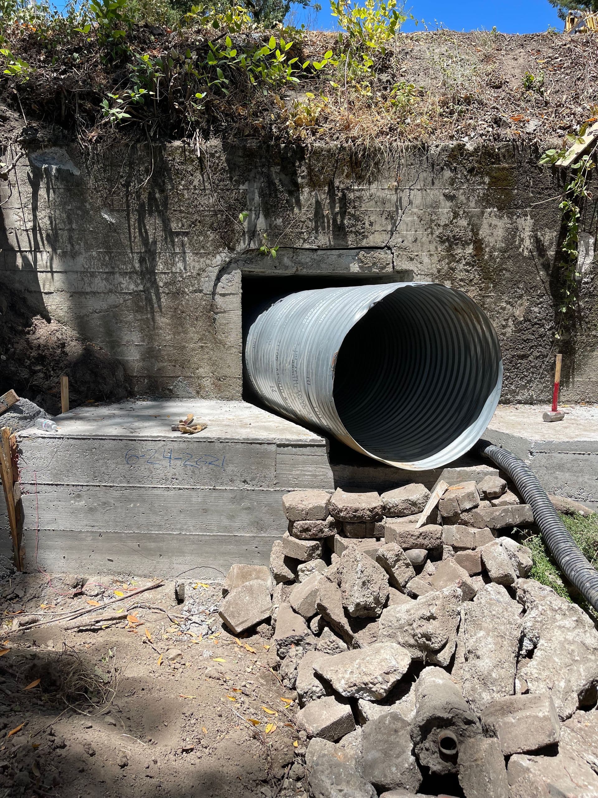 Failed culvert before repair