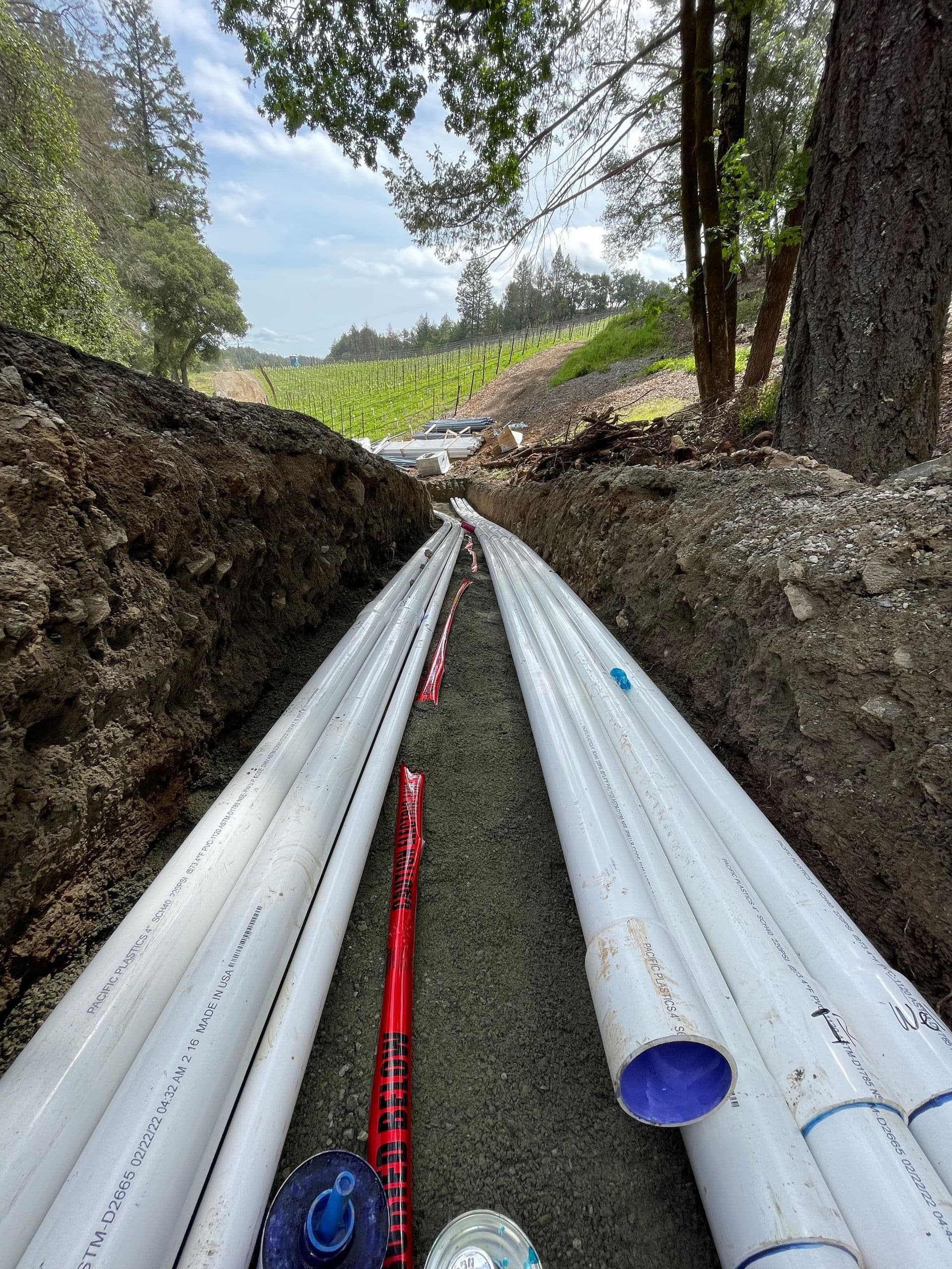 Completed pipeline installation