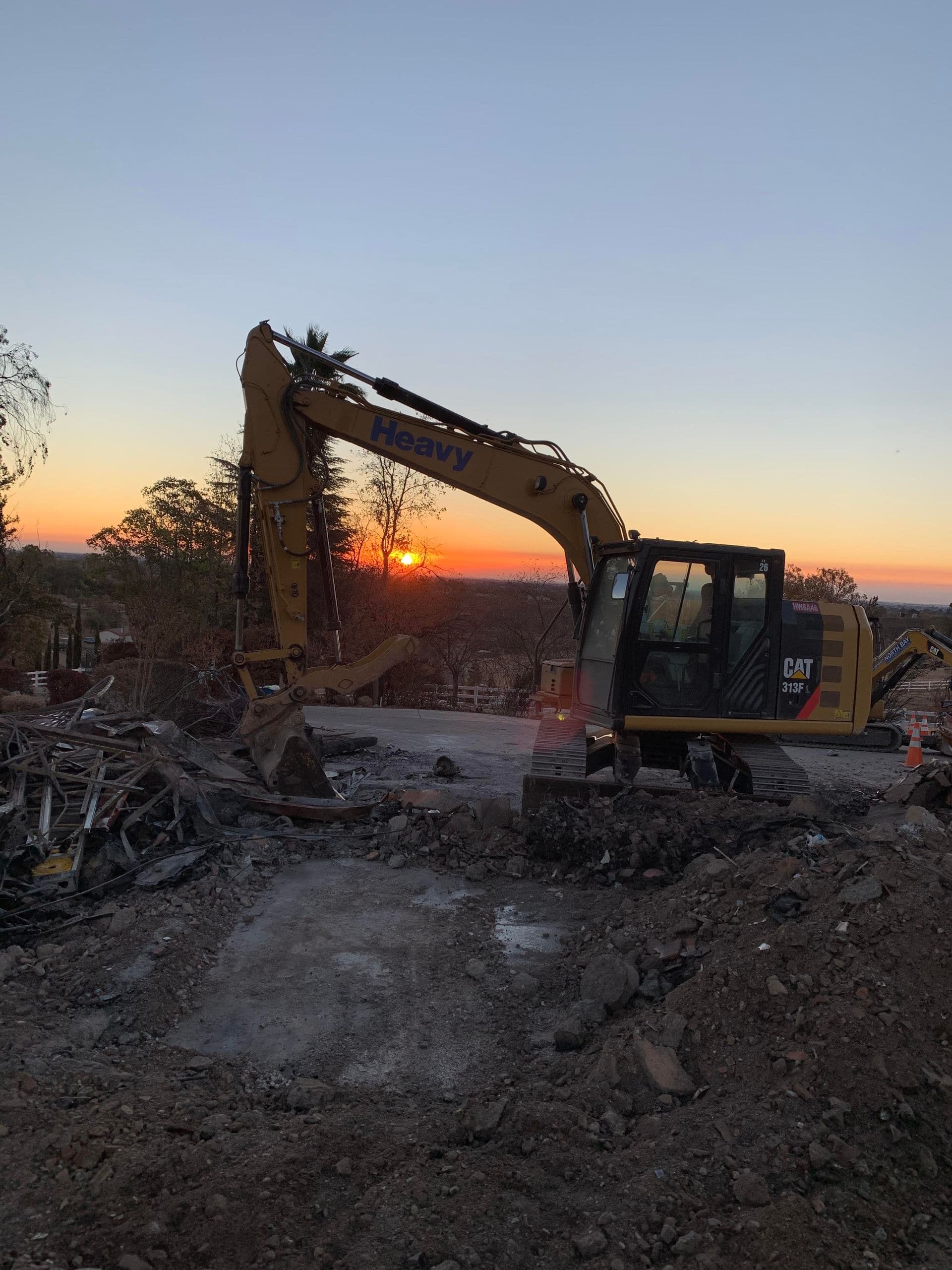 Heavy equipment at work